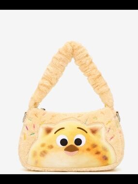 NWT Hardtag Loungefly Zootopia Clawhauser Cotton Candy Fuzzy Shoulder Bag